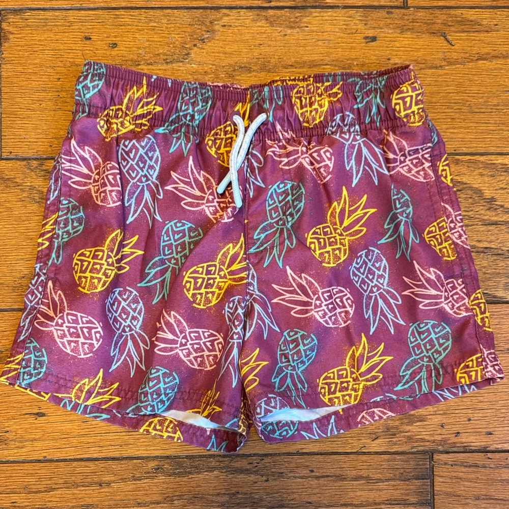Art Class Pineapple Print Swim Trunks